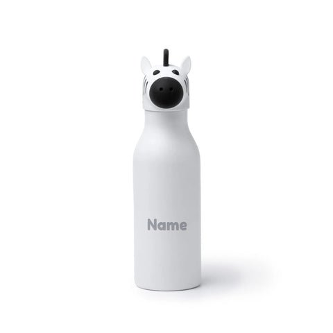 Zebra Trinkflasche mit Namen graviert