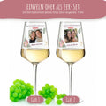 Weinglas mit Foto einzeln oder als 2er-Set, jedes Glas mit eigenem Foto